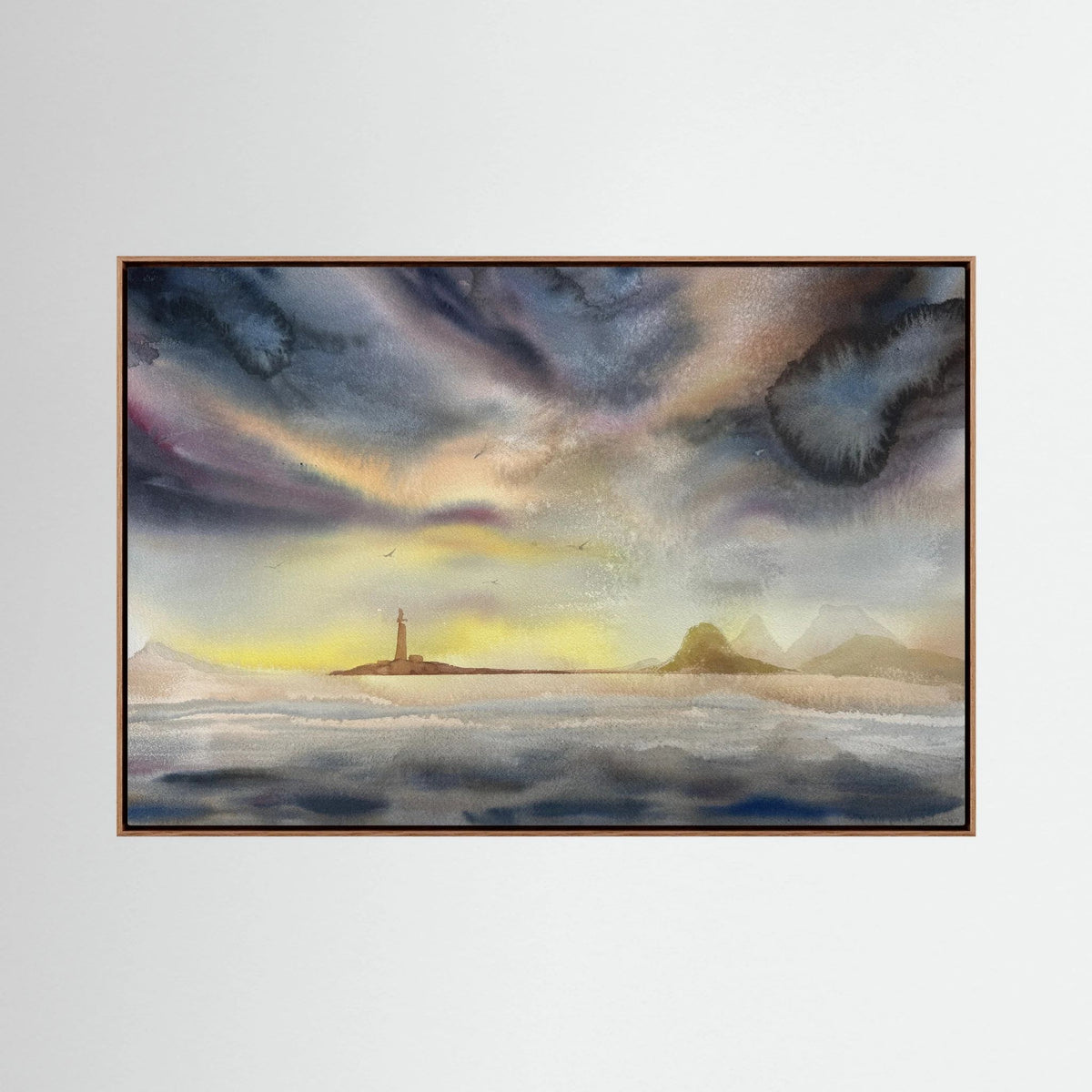 Skomvær XXXI, Lofoten lighthouse (pink/violet sky)
