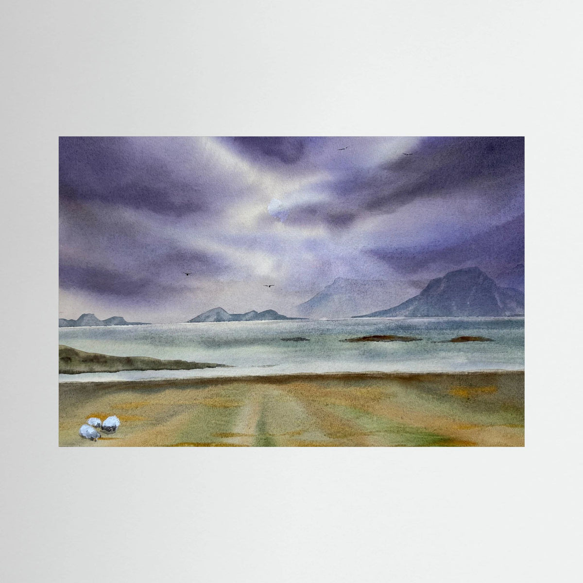 Kvalnes V, violet sky over Lofoten
