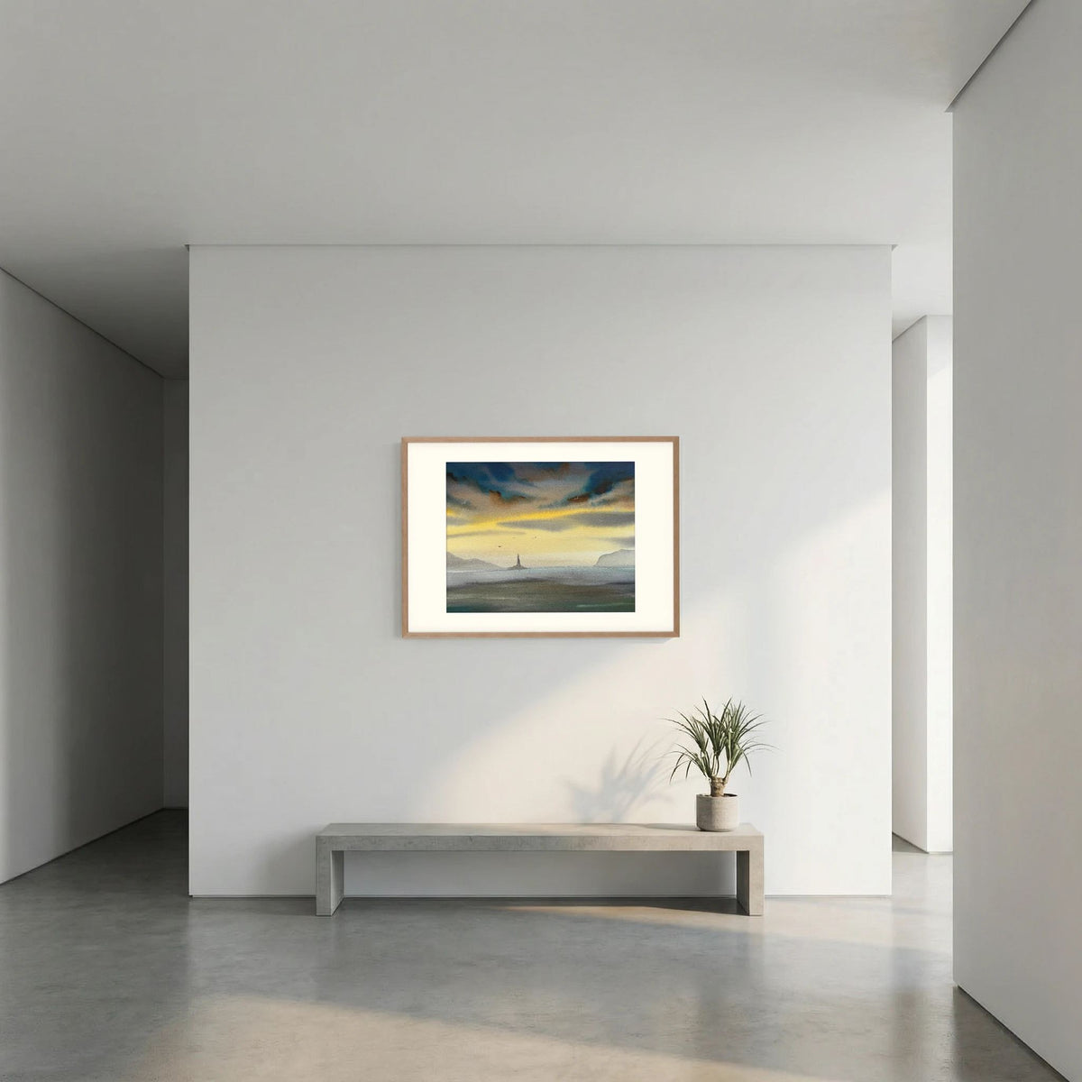 Skomvær XXIX – Lofoten Lighthouse Watercolour Print