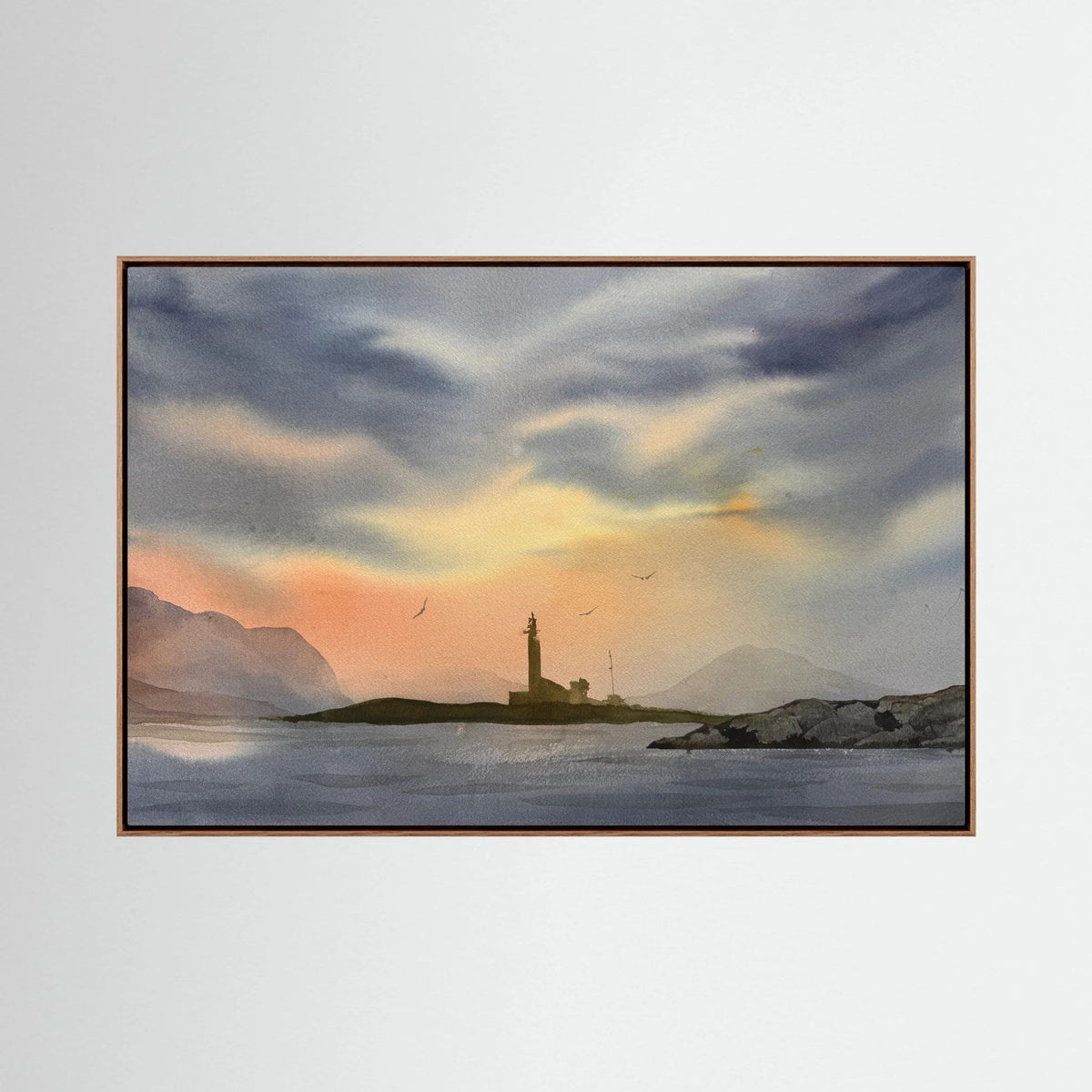 Skomvær XXX, Lofoten lighthouse (warm sunset)