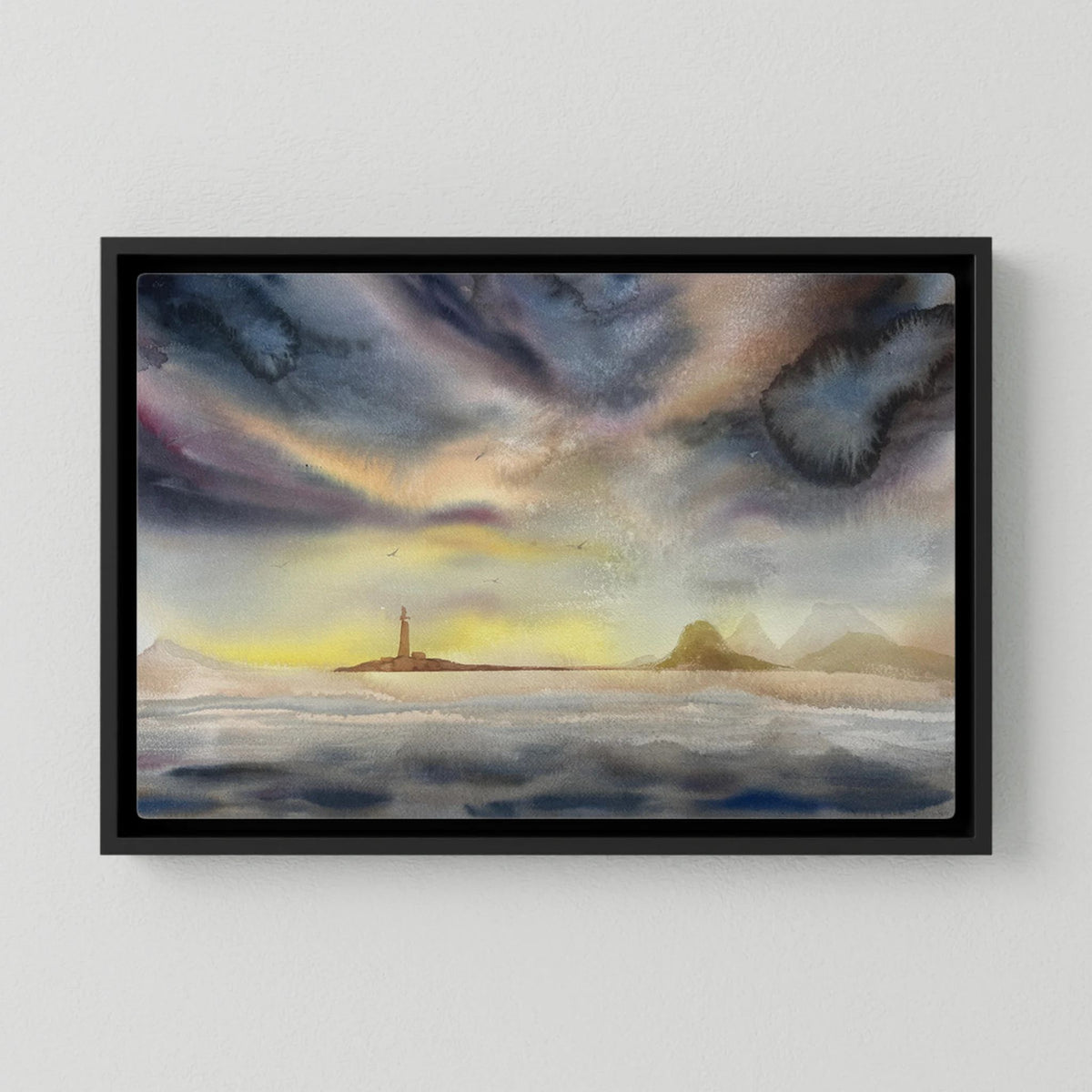 Skomvær XXXI, Lofoten lighthouse (pink/violet sky)